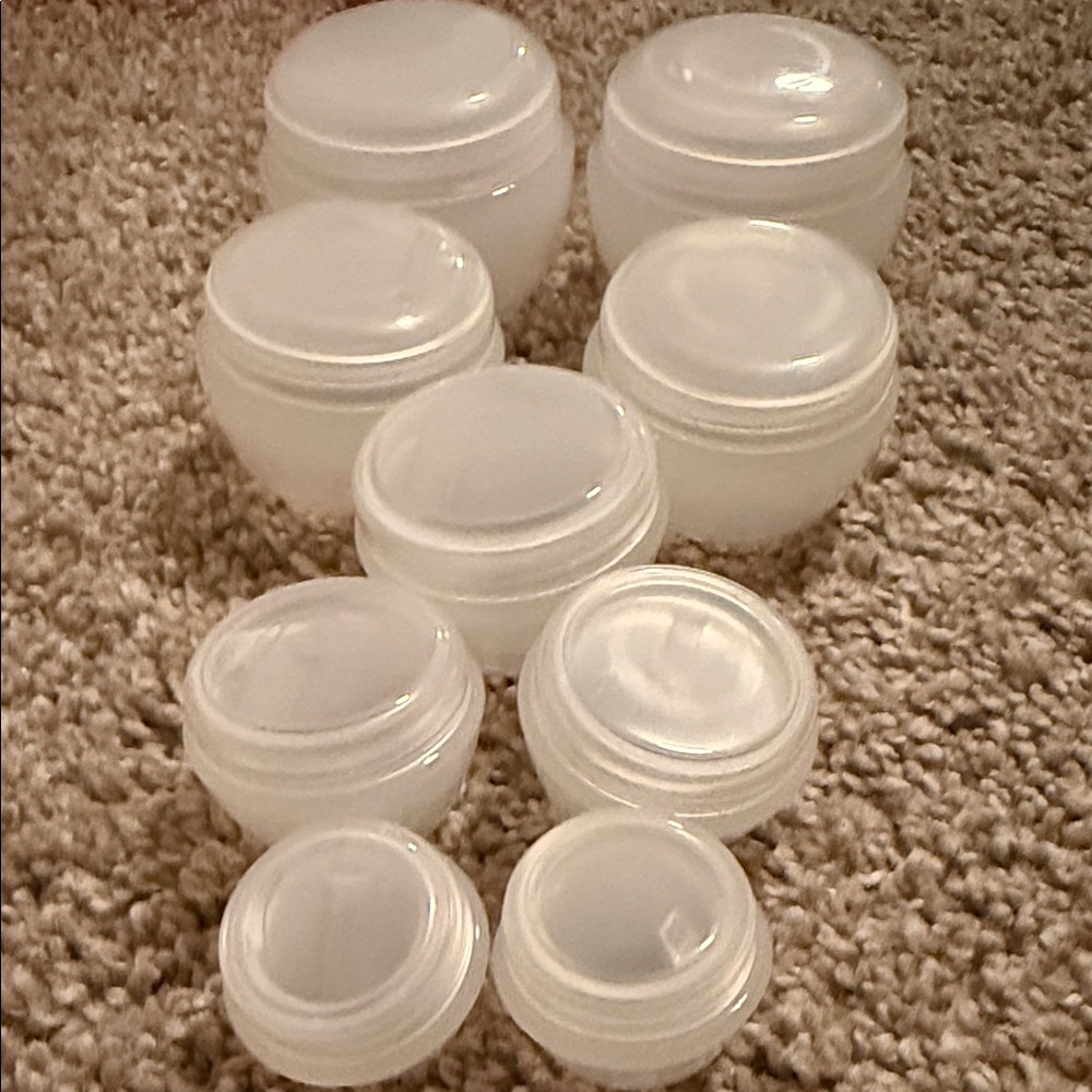 White Skincare Cream Jars Set